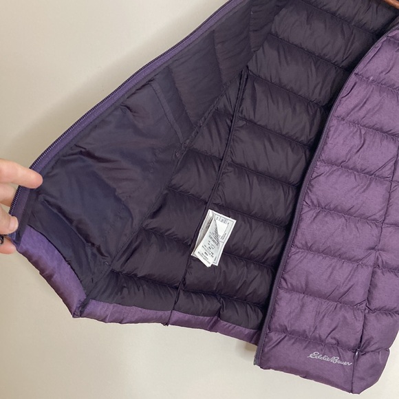 Eddie Bauer Vest Womens XS Purple EB650 Goose Down Puffy Fall Winter - Picture 10 of 15